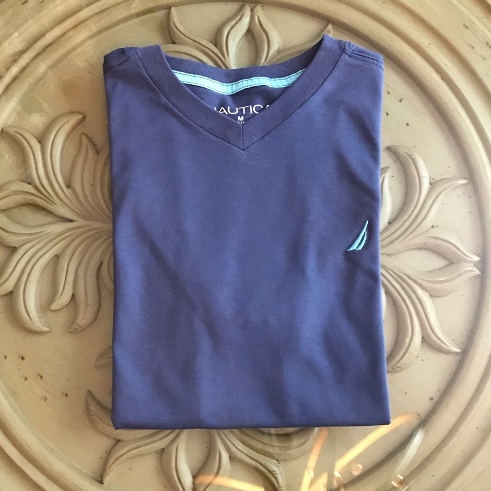 NWT Boys M 10-12 Nautica blue SS T-shirt (tee)